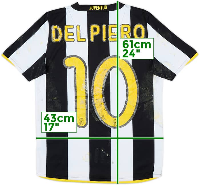 2008-09 Juventus Home Shirt Del Piero #10 - 3/10 - (M)