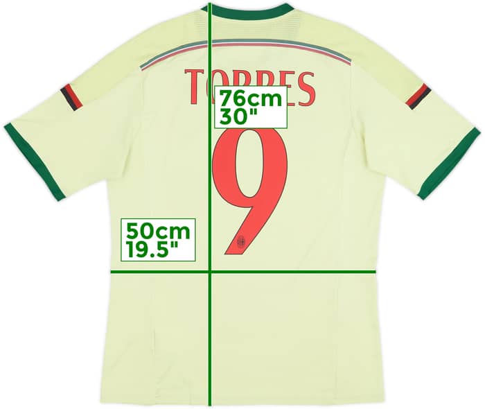 2014-15 AC Milan Third Shirt Torres #9 - 5/10 - (L)