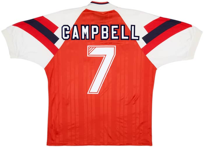 Camiseta de local del Arsenal 1992-94 Campbell #7 - 6/10 - (L)