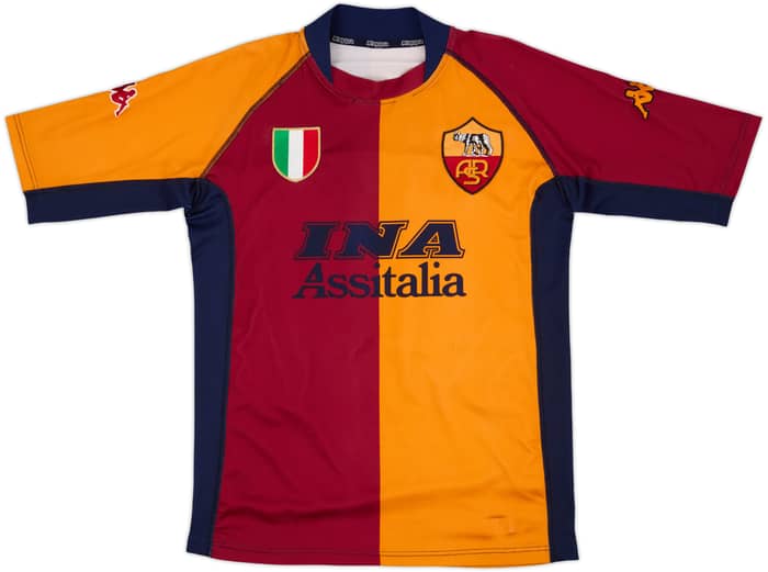 2001-02 Roma European Shirt Totti #10 - 6/10 - (M)