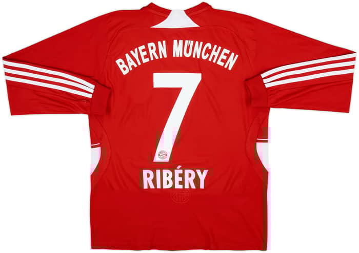 2007-08 Bayern Munich Home L/S Shirt Ribery #7 - 7/10 - (XL.Boys)