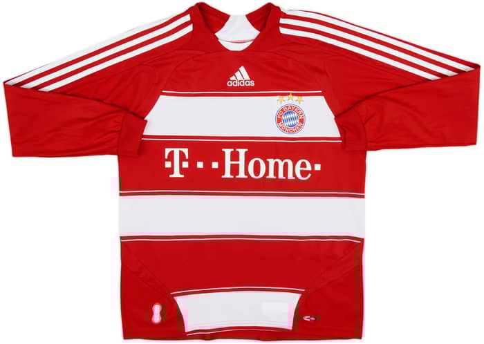 2007-08 Bayern Munich Home L/S Shirt Ribery #7 - 7/10 - (XL.Boys)