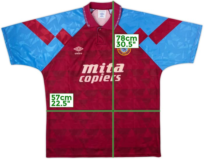 1990-92 Aston Villa Home Shirt - 6/10 - (L)