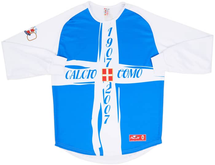 2007-08 Como Centenary L/S Shirt #100 - 9/10 - (XL)