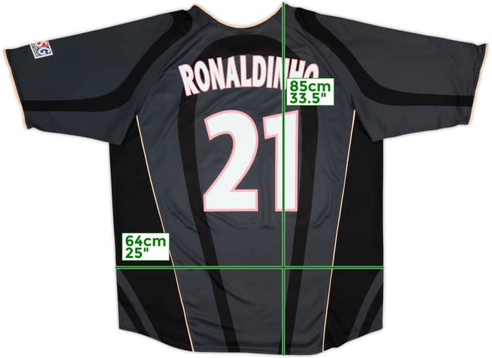 2001-02 Paris Saint-Germain Third Shirt Ronaldinho #21 - 7/10 - (XXL)