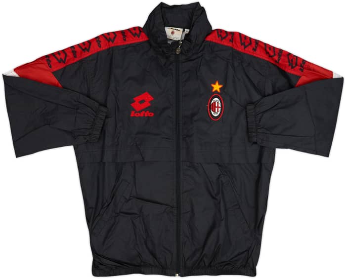 1995-96 AC Milan Lotto Hooded Track Jacket - 8/10 - (M)