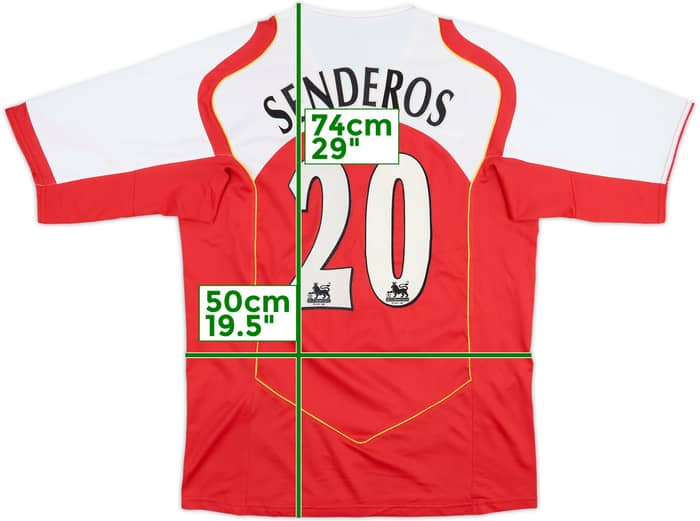 2004-05 Arsenal Home Shirt Senderos #20 - 6/10 - (M)
