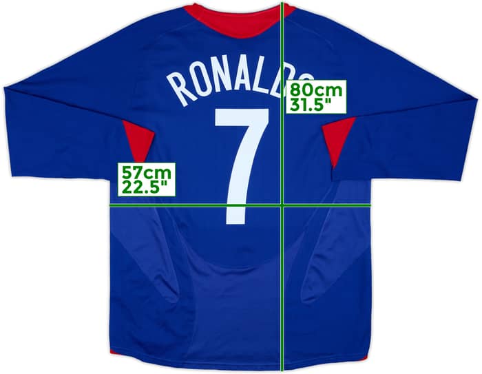 2005-06 Manchester United Away L/S Shirt Ronaldo #7 - 7/10 - (L)