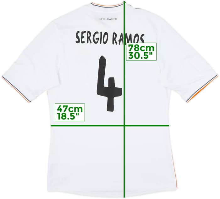 2013-14 Real Madrid Home Shirt Sergio Ramos #4 - 6/10 - (M)
