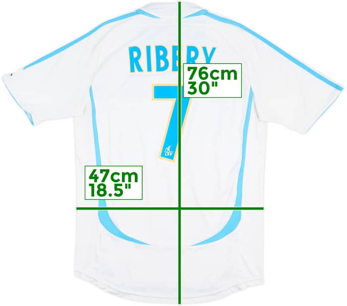 2006-07 Olympique Marseille Home Shirt Ribery #7 - 6/10 - (M)