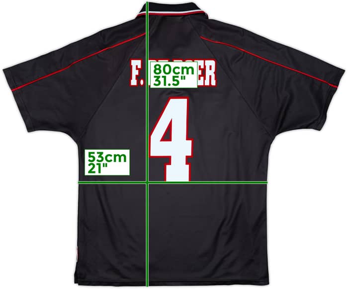 1998-99 Ajax Camiseta Visitante F.De Boer #4 - 8/10 - (L)