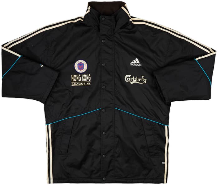 2000-01 Hong Kong League XI Player Issue adidas Padded Bench Coat - 7/10 - (L)