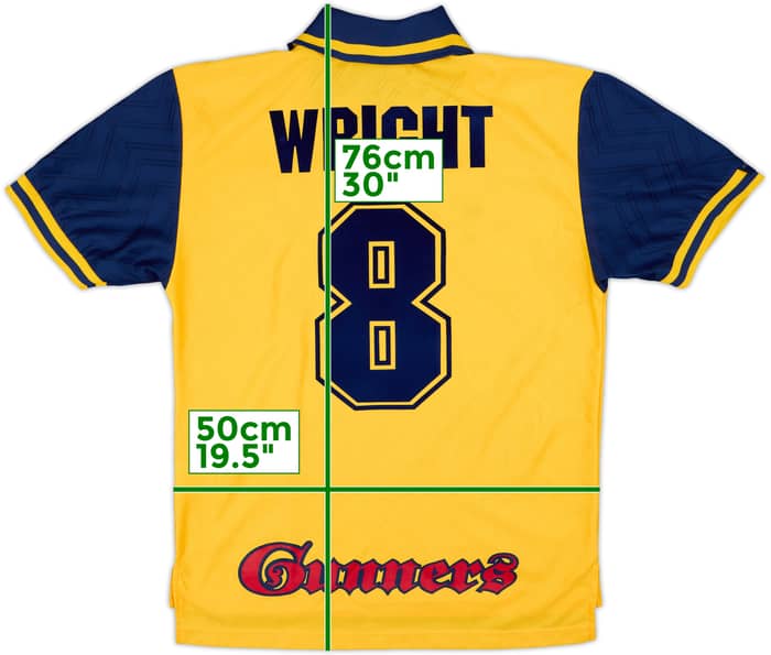 1996-97 Arsenal Away Shirt Wright #8 - 8/10 - (M)