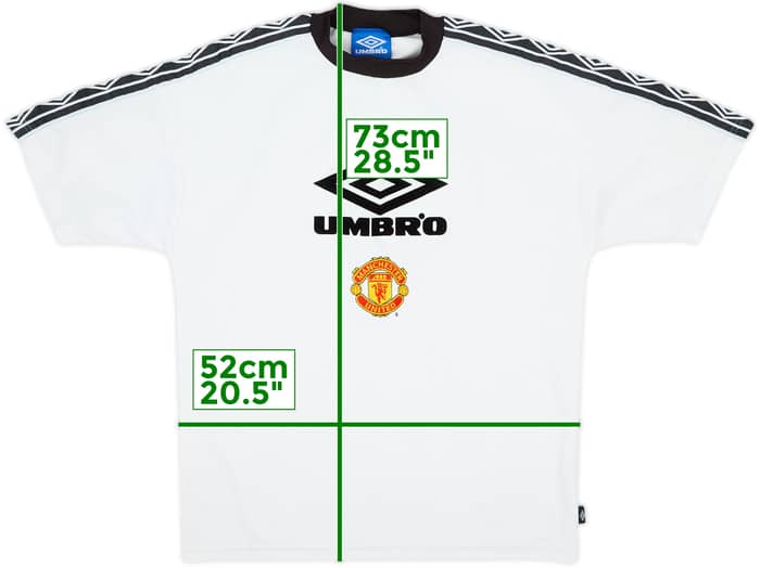 1994-96 Manchester United Umbro Training Shirt - 9/10 - (M)