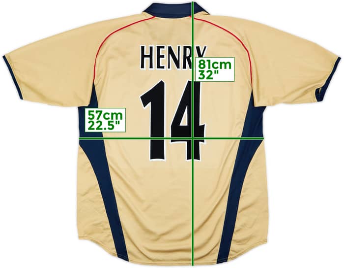 2001-02 Arsenal Away Shirt Henry #14 - 6/10 - (XL)