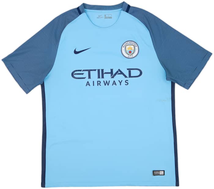 2016-17 Manchester City Home Shirt Kun Aguero #10 - 7/10 - (L)