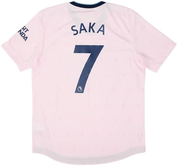 Camiseta de la tercera equipación auténtica del Arsenal 2022-23 Saka #7 - 8/10 - (M)