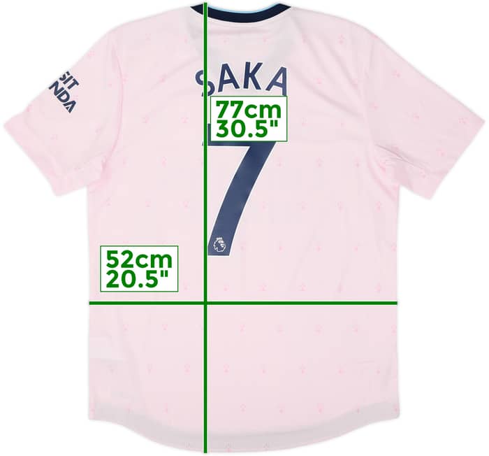 Camiseta de la tercera equipación auténtica del Arsenal 2022-23 Saka #7 - 8/10 - (M)