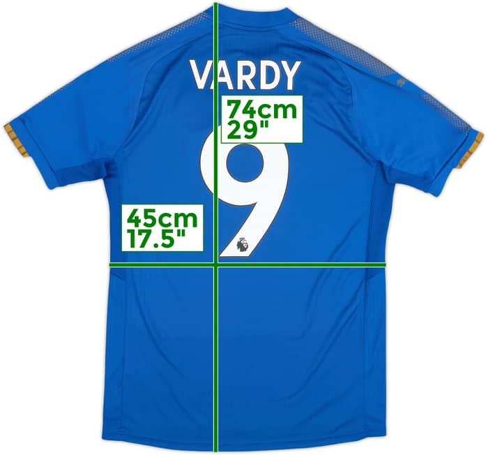Camiseta de local del Leicester 2017-18 Vardy #9 - 7/10 - (S)