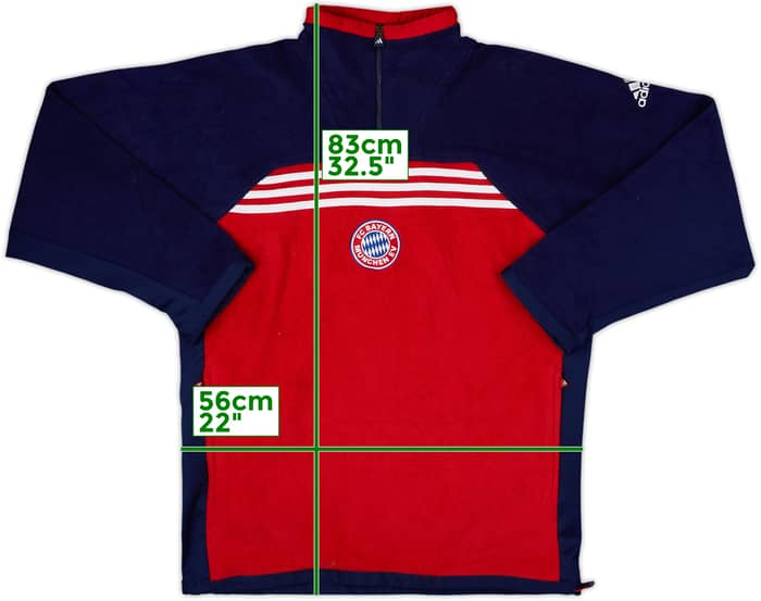 1999-01 Bayern Munich adidas 1/4 Zip Fleece Top - 8/10 - (M/L)