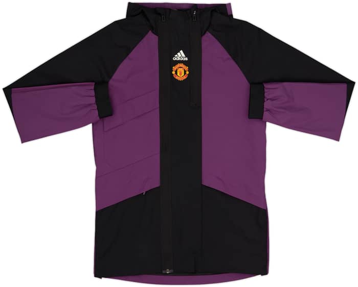 2021-22 Manchester United adidas Hooded Rain Jacket - 8/10 - (XS)