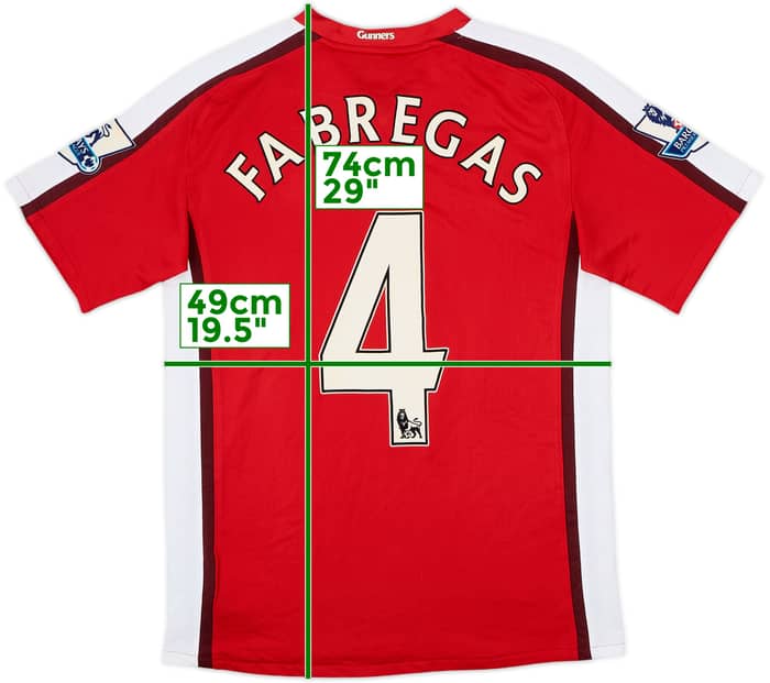 2008-10 Arsenal Camiseta Local Fabregas #4 - 7/10 - (S)