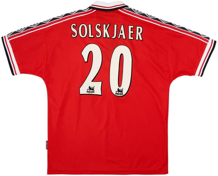 1998-00 Manchester United Home Shirt Solskjaer #20 - 8/10 - (M)