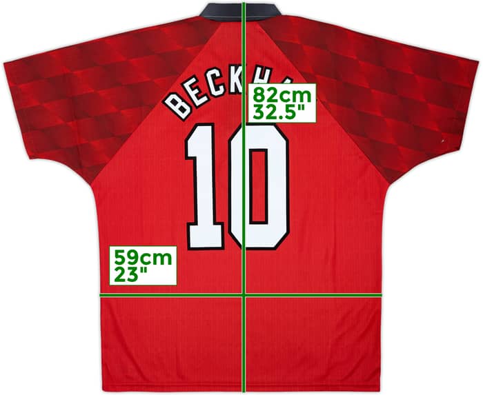 1996-98 Manchester United Home Shirt Beckham #10 (L)