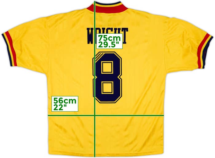 1993-94 Arsenal Away Shirt Wright #8 - 10/10 - (M/L)
