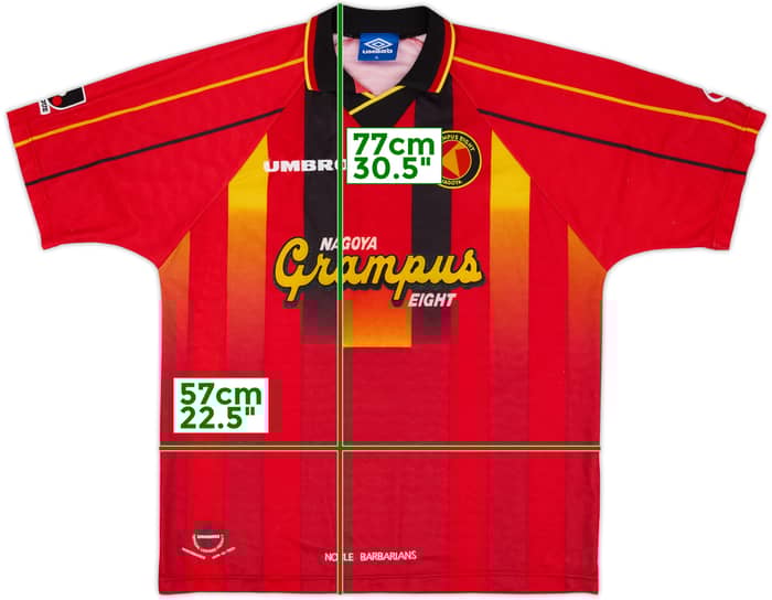 1996-98 Nagoya Grampus Eight Home Shirt - 9/10 - (XL)