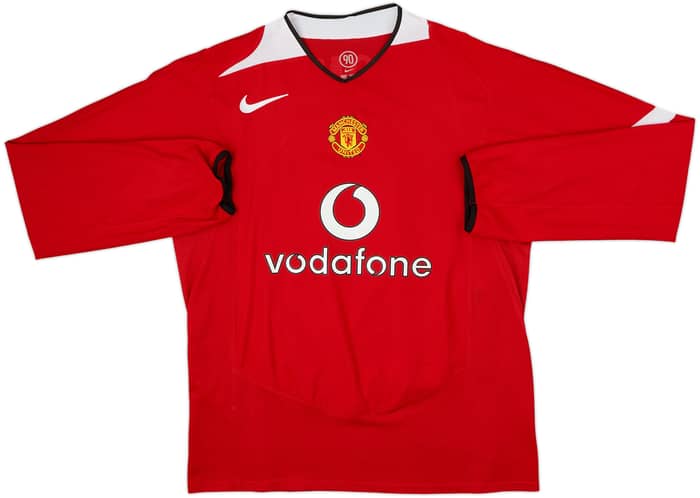 2004-06 Manchester United Home L/S Shirt Rooney #8 - 9/10 - (L)