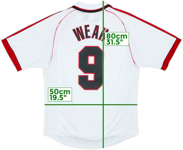 1998-99 AC Milan Away Shirt Weah #9 - 7/10 - (M)