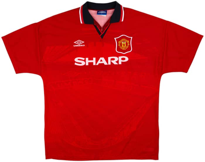1994-96 Manchester United Home Shirt Beckham #24 - 10/10 - (XL)