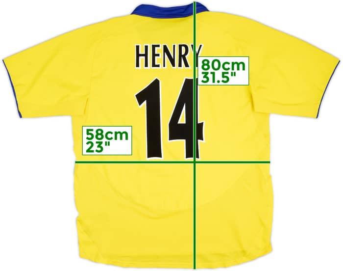 2003-05 Arsenal Visitante Camiseta Henry #14 - 8/10 - (XL)