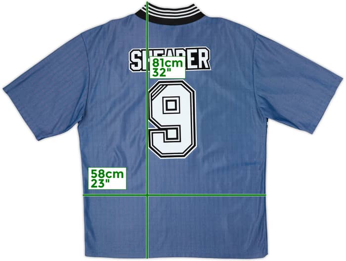 1996-97 Newcastle Away Shirt Shearer #9 - 8/10 - (XL)