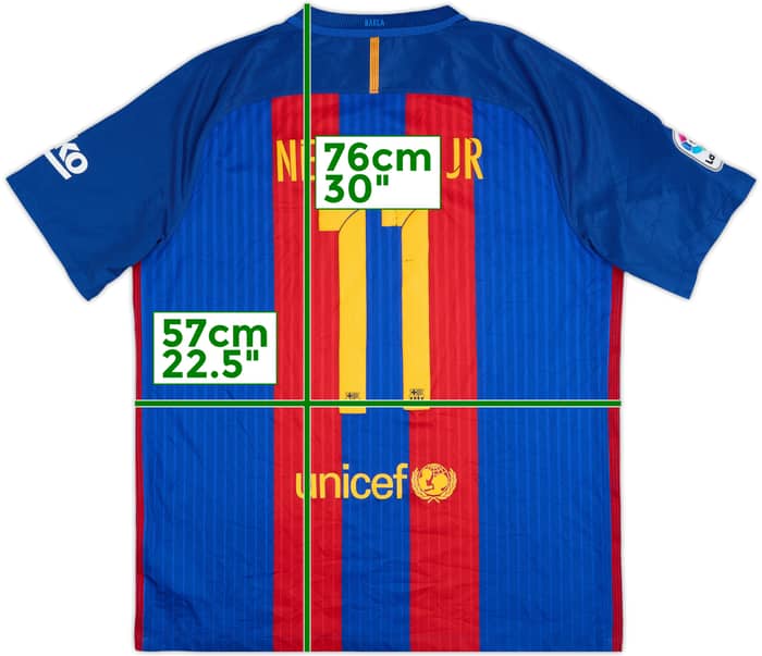 2016-17 Barcelona Home Shirt Neymar Jr #11 - 5/10 - (XL)