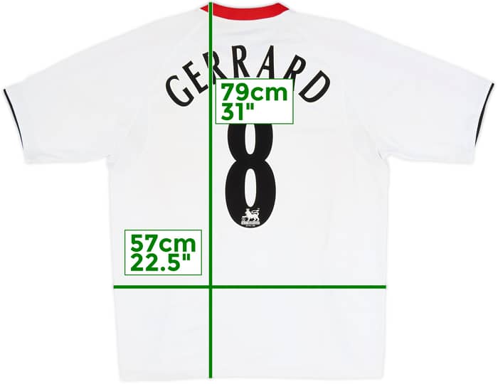 2005-06 Liverpool Away Shirt Gerrard #8 - 5/10 - (L)