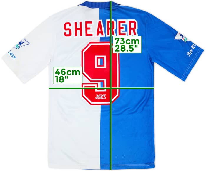 1994-95 Blackburn Home Shirt Shearer #9 - 6/10 - (S)