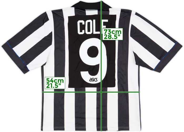 1993-95 Newcastle Home Shirt Cole #9 - 6/10 - (L)