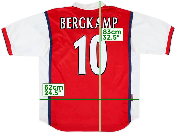 1998-99 Arsenal Home Shirt Bergkamp #10 - 10/10 - (XL)
