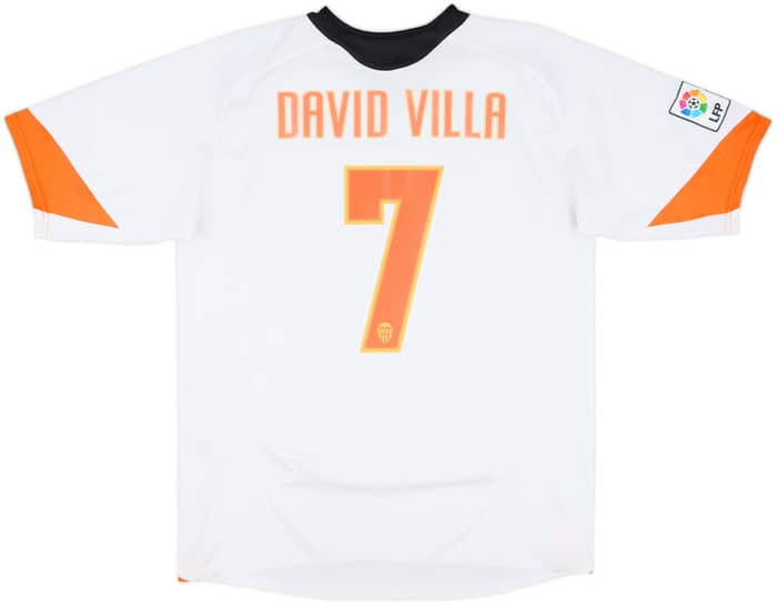 2005-06 Valencia Home Shirt David Villa #7 - 7/10 - (L)