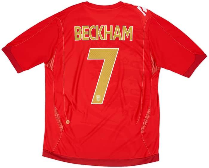 2006-08 England Away Shirt Beckham #7 - 7/10 - (L)