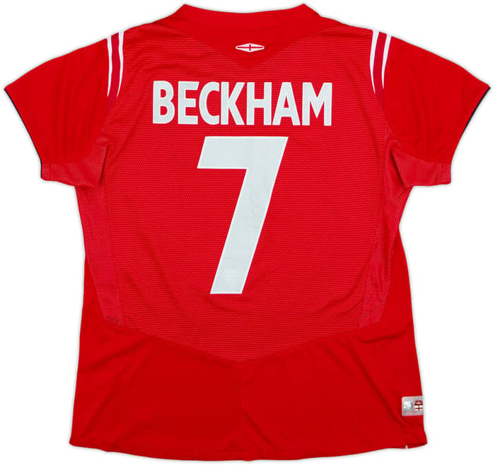 2004-06 England Away Shirt Beckham #7 - 8/10 - (Women's M)