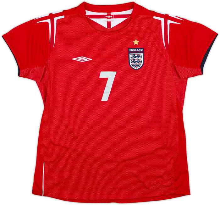 2004-06 England Away Shirt Beckham #7 - 8/10 - (Women's M)