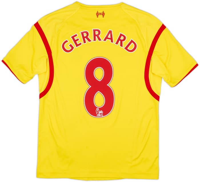 2014-15 Liverpool Away Shirt Gerrard #8 - 6/10 - (XL.Boys)