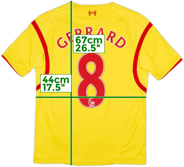 2014-15 Liverpool Away Shirt Gerrard #8 - 6/10 - (XL.Boys)