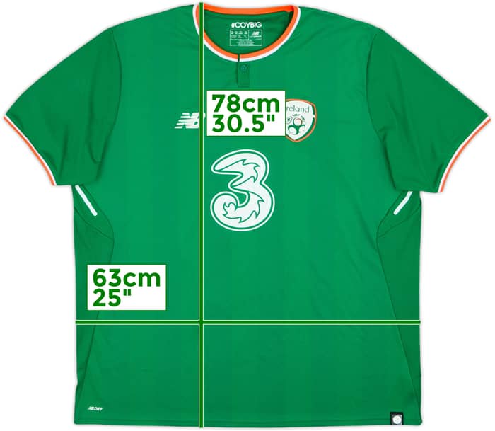 Camiseta de local de Irlanda 2017-18 - 8/10 - (XXL)