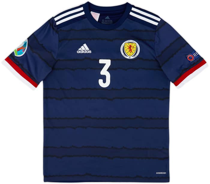 2020-22 Scotland Home Shirt Robertson #3 - 9/10 - (XL.Boys)
