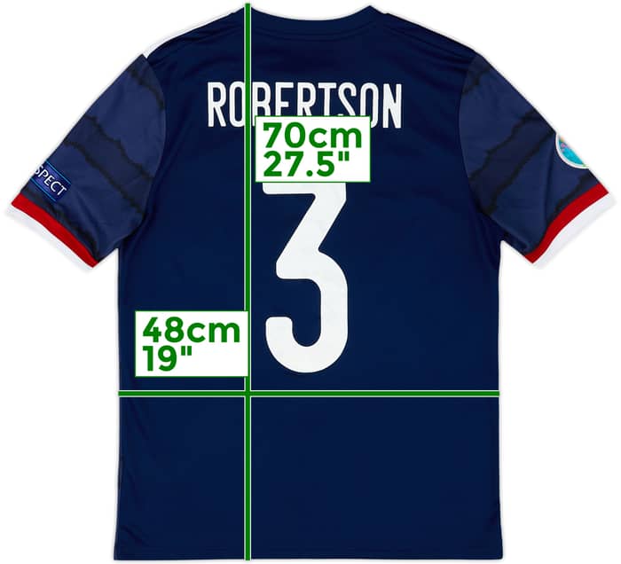 2020-22 Scotland Home Shirt Robertson #3 - 9/10 - (XL.Boys)
