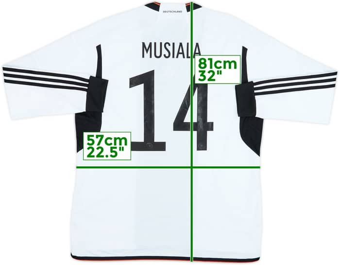 2022-23 Germany Home L/S Shirt Musiala #14 - 10/10 - (XL)